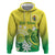 Cook Islands Independence Day Zip Hoodie Kuki Airani Tiare Maori Polynesian Pattern - Green