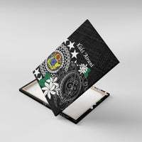 Cook Islands Independence Day Canvas Wall Art Kuki Airani Tiare Maori Polynesian Pattern - Black