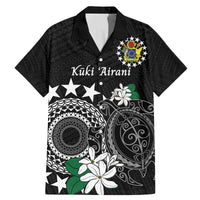 Cook Islands Independence Day Family Matching Mermaid Dress and Hawaiian Shirt Kuki Airani Tiare Maori Polynesian Pattern - Black