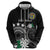 Cook Islands Independence Day Zip Hoodie Kuki Airani Tiare Maori Polynesian Pattern - Black