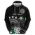 Cook Islands Independence Day Zip Hoodie Kuki Airani Tiare Maori Polynesian Pattern - Black
