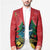 New Zealand Christmas In July Blazer Kowhai Tui Bird With Pohutukawa - Red - Polynesian Pride