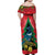 New Zealand Christmas In July Family Matching Off Shoulder Maxi Dress and Hawaiian Shirt Kowhai Tui Bird With Pohutukawa - Red