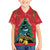 New Zealand Christmas In July Family Matching Short Sleeve Bodycon Dress and Hawaiian Shirt Kowhai Tui Bird With Pohutukawa - Red