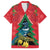 New Zealand Christmas In July Family Matching Tank Maxi Dress and Hawaiian Shirt Kowhai Tui Bird With Pohutukawa - Red