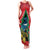 New Zealand Christmas In July Family Matching Tank Maxi Dress and Hawaiian Shirt Kowhai Tui Bird With Pohutukawa - Red