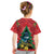 New Zealand Christmas In July Kid T Shirt Kowhai Tui Bird With Pohutukawa - Red