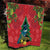 New Zealand Christmas In July Quilt Kowhai Tui Bird With Pohutukawa - Red