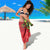 New Zealand Christmas In July Sarong Kowhai Tui Bird With Pohutukawa - Red