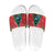 New Zealand Christmas In July Slide Sandals Kowhai Tui Bird With Pohutukawa - Red - Polynesian Pride
