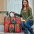 New Zealand Christmas In July Travel Bag Kowhai Tui Bird With Pohutukawa - Red - Polynesian Pride