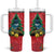 New Zealand Christmas In July Tumbler With Handle Kowhai Tui Bird With Pohutukawa - Red