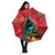 New Zealand Christmas In July Umbrella Kowhai Tui Bird With Pohutukawa - Red - Polynesian Pride