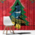 New Zealand Christmas In July Window Curtain Kowhai Tui Bird With Pohutukawa - Red