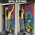 New Zealand Christmas In July Door Cover Kowhai Tui Bird With Pohutukawa - Blue - Polynesian Pride
