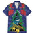 New Zealand Christmas In July Family Matching Mermaid Dress and Hawaiian Shirt Kowhai Tui Bird With Pohutukawa - Blue