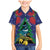 New Zealand Christmas In July Family Matching Mermaid Dress and Hawaiian Shirt Kowhai Tui Bird With Pohutukawa - Blue