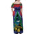 New Zealand Christmas In July Family Matching Off Shoulder Maxi Dress and Hawaiian Shirt Kowhai Tui Bird With Pohutukawa - Blue