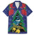 New Zealand Christmas In July Family Matching Tank Maxi Dress and Hawaiian Shirt Kowhai Tui Bird With Pohutukawa - Blue