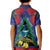 New Zealand Christmas In July Kid Polo Shirt Kowhai Tui Bird With Pohutukawa - Blue