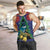 New Zealand Christmas In July Men Tank Top Kowhai Tui Bird With Pohutukawa - Blue