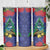 New Zealand Christmas In July Skinny Tumbler Kowhai Tui Bird With Pohutukawa - Blue