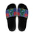 New Zealand Christmas In July Slide Sandals Kowhai Tui Bird With Pohutukawa - Blue - Polynesian Pride