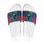 New Zealand Christmas In July Slide Sandals Kowhai Tui Bird With Pohutukawa - Blue - Polynesian Pride