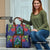 New Zealand Christmas In July Travel Bag Kowhai Tui Bird With Pohutukawa - Blue - Polynesian Pride