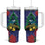 New Zealand Christmas In July Tumbler With Handle Kowhai Tui Bird With Pohutukawa - Blue
