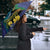 New Zealand Christmas In July Umbrella Kowhai Tui Bird With Pohutukawa - Blue - Polynesian Pride