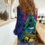 New Zealand Christmas In July Women Casual Shirt Kowhai Tui Bird With Pohutukawa - Blue