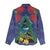 New Zealand Christmas In July Women Casual Shirt Kowhai Tui Bird With Pohutukawa - Blue