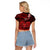 Polynesian Pride Aries Zodiac Raglan Cropped T Shirt Astrological Sign Tribal Plumeria Red Galaxy LT14 - Polynesian Pride