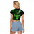 Polynesian Pride Taurus Zodiac Raglan Cropped T Shirt Astrological Sign Tribal Plumeria Green Galaxy LT14 - Polynesian Pride