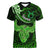 Polynesian Pride Taurus Zodiac Women V Neck T Shirt Astrological Sign Tribal Plumeria Green Galaxy LT14 Female Green - Polynesian Pride