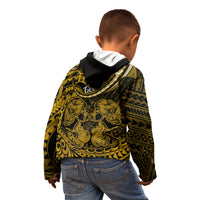 Polynesian Pride Gemini Zodiac Kid Hoodie Astrological Sign Tribal Plumeria Gold Galaxy LT14 - Polynesian Pride