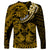 Polynesian Pride Gemini Zodiac Long Sleeve Shirt Astrological Sign Tribal Plumeria Gold Galaxy LT14 - Polynesian Pride