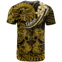 Polynesian Pride Gemini Zodiac T Shirt Astrological Sign Tribal Plumeria Gold Galaxy LT14 - Polynesian Pride