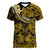 Polynesian Pride Gemini Zodiac Women V Neck T Shirt Astrological Sign Tribal Plumeria Gold Galaxy LT14 Female Gold - Polynesian Pride
