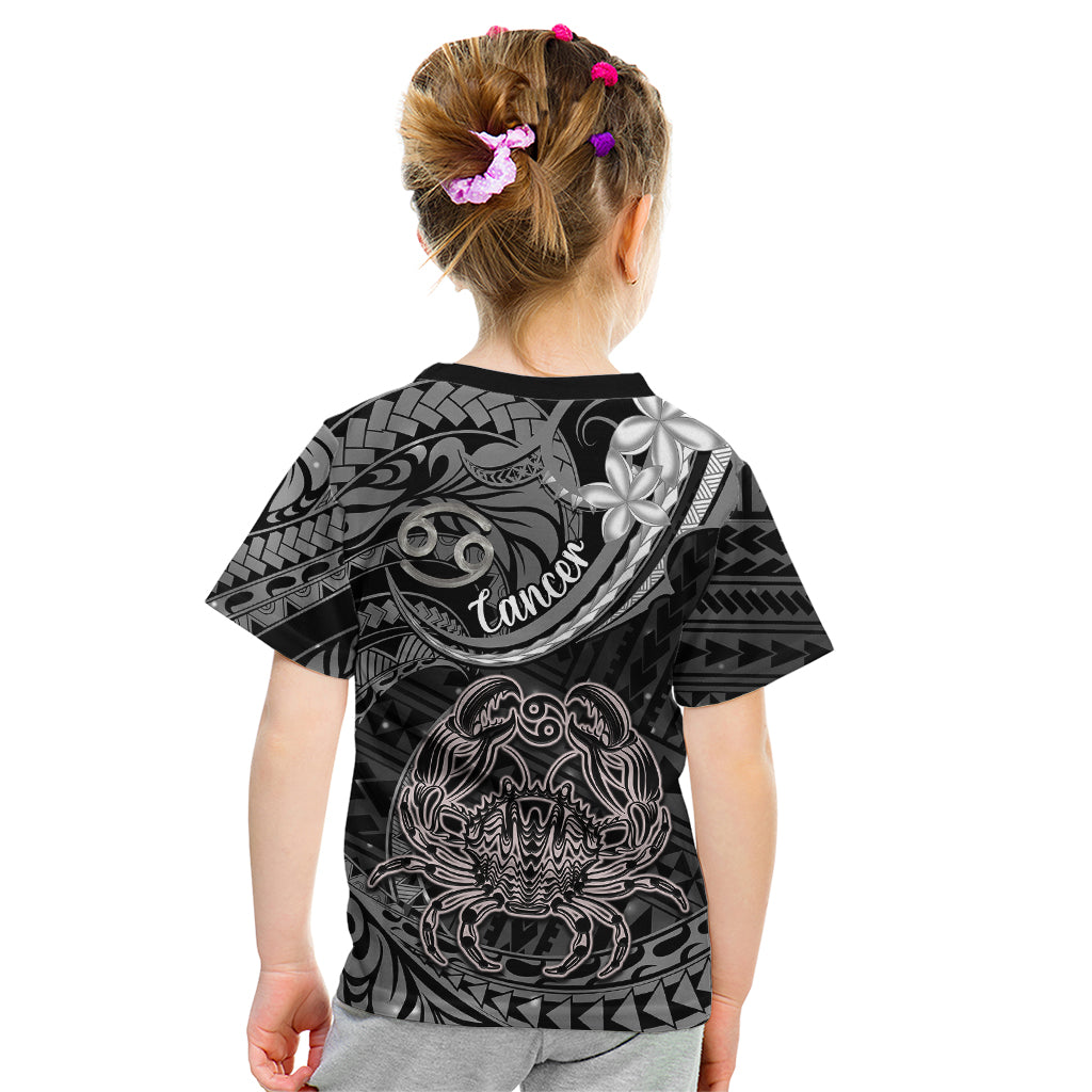 Polynesian Pride Cancer Zodiac Kid T Shirt Astrological Sign Tribal Plumeria Grey Galaxy LT14 - Polynesian Pride