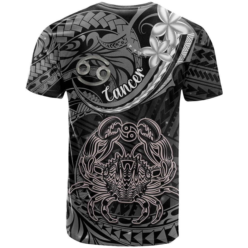 Polynesian Pride Cancer Zodiac T Shirt Astrological Sign Tribal Plumeria Grey Galaxy LT14 - Polynesian Pride