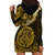 Polynesian Pride Leo Zodiac Hoodie Dress Astrological Sign Tribal Plumeria Gold Galaxy LT14 - Polynesian Pride