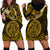 Polynesian Pride Leo Zodiac Hoodie Dress Astrological Sign Tribal Plumeria Gold Galaxy LT14 - Polynesian Pride