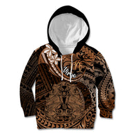 Polynesian Pride Virgo Zodiac Kid Hoodie Astrological Sign Tribal Plumeria Brown Galaxy LT14 Hoodie Brown - Polynesian Pride