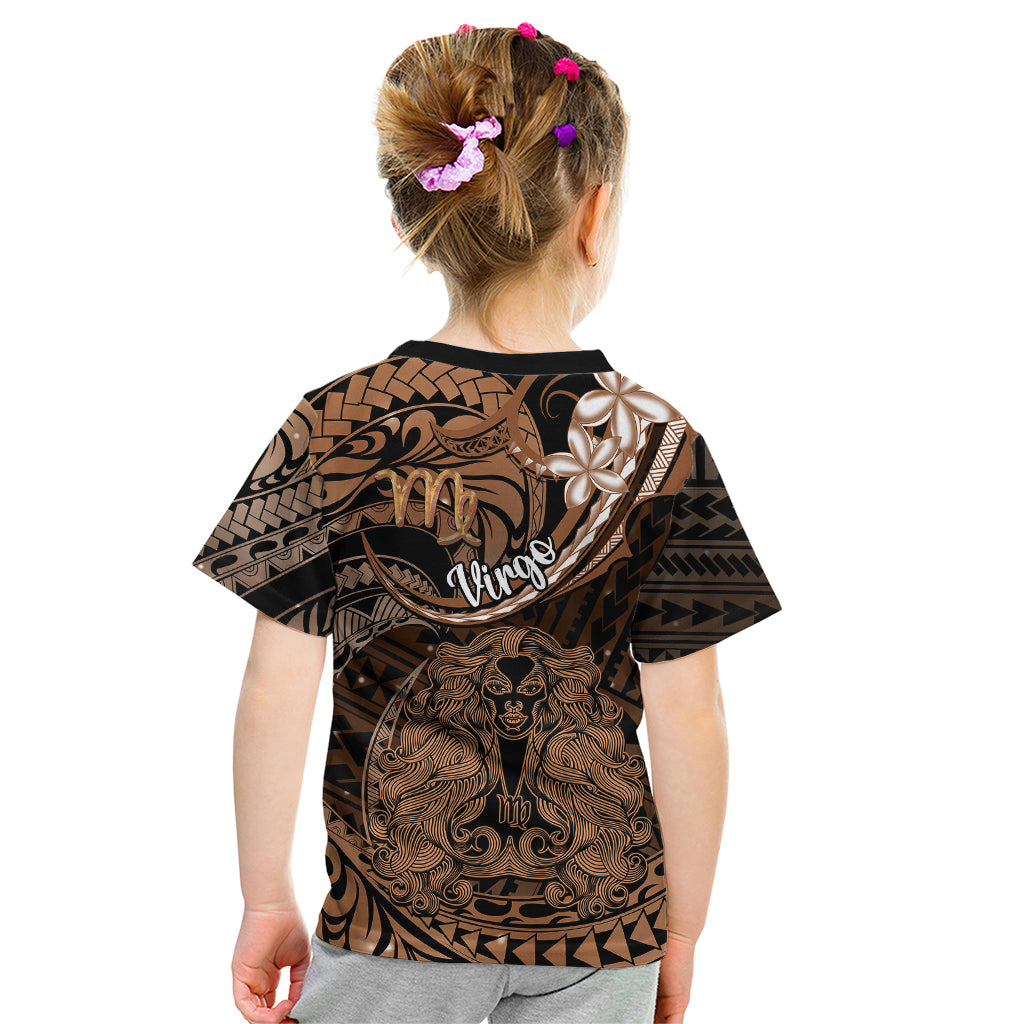 Polynesian Pride Virgo Zodiac Kid T Shirt Astrological Sign Tribal Plumeria Brown Galaxy LT14 - Polynesian Pride
