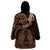 Polynesian Pride Virgo Zodiac Wearable Blanket Hoodie Astrological Sign Tribal Plumeria Brown Galaxy LT14 - Polynesian Pride