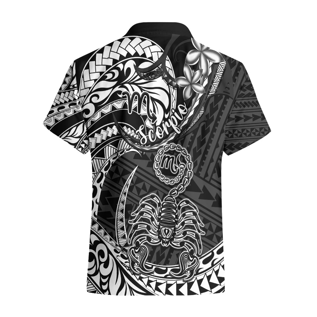 Polynesian Pride Scorpio Zodiac Hawaiian Shirt Astrological Sign Tribal Plumeria Black LT14 - Polynesian Pride