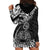 Polynesian Pride Scorpio Zodiac Hoodie Dress Astrological Sign Tribal Plumeria Black LT14 - Polynesian Pride