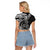 Polynesian Pride Scorpio Zodiac Raglan Cropped T Shirt Astrological Sign Tribal Plumeria Black LT14 - Polynesian Pride